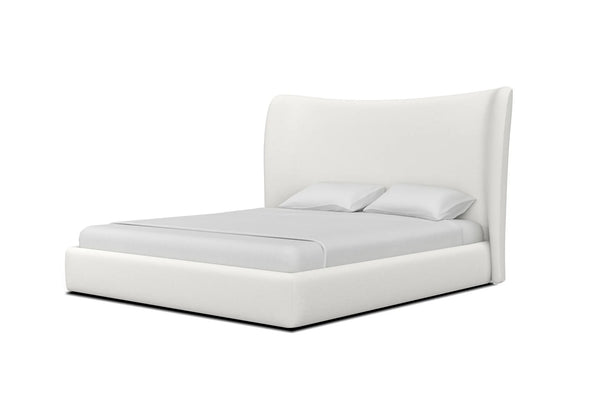 ROWE QUEEN DESIGNER STORAGE PLATFORM BED in Linen Fabric - ONE ONLY  FLOOR SAMPLE