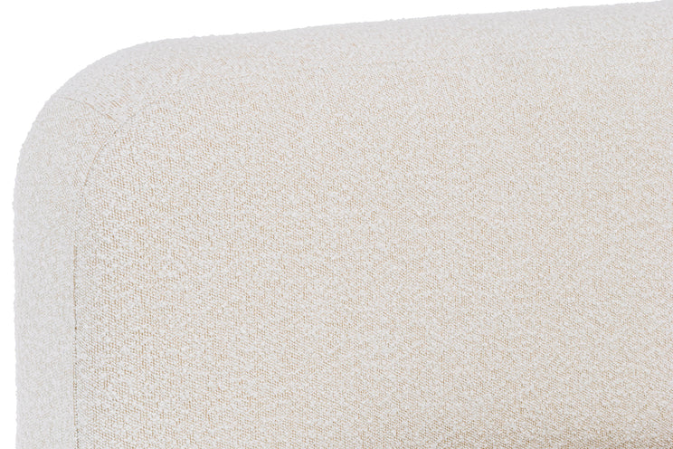 Queen Size Modus Off-White Upholstered Bed in Ricotta Boucle Fabric
