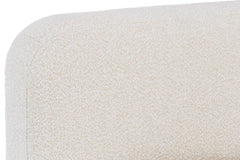 Queen Size Modus Off-White Upholstered Bed in Ricotta Boucle Fabric