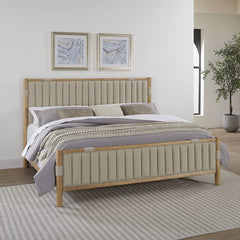FURANO UPHOLSTERED/WOOD QUEEN BEDROOM SET - CLEARANCE