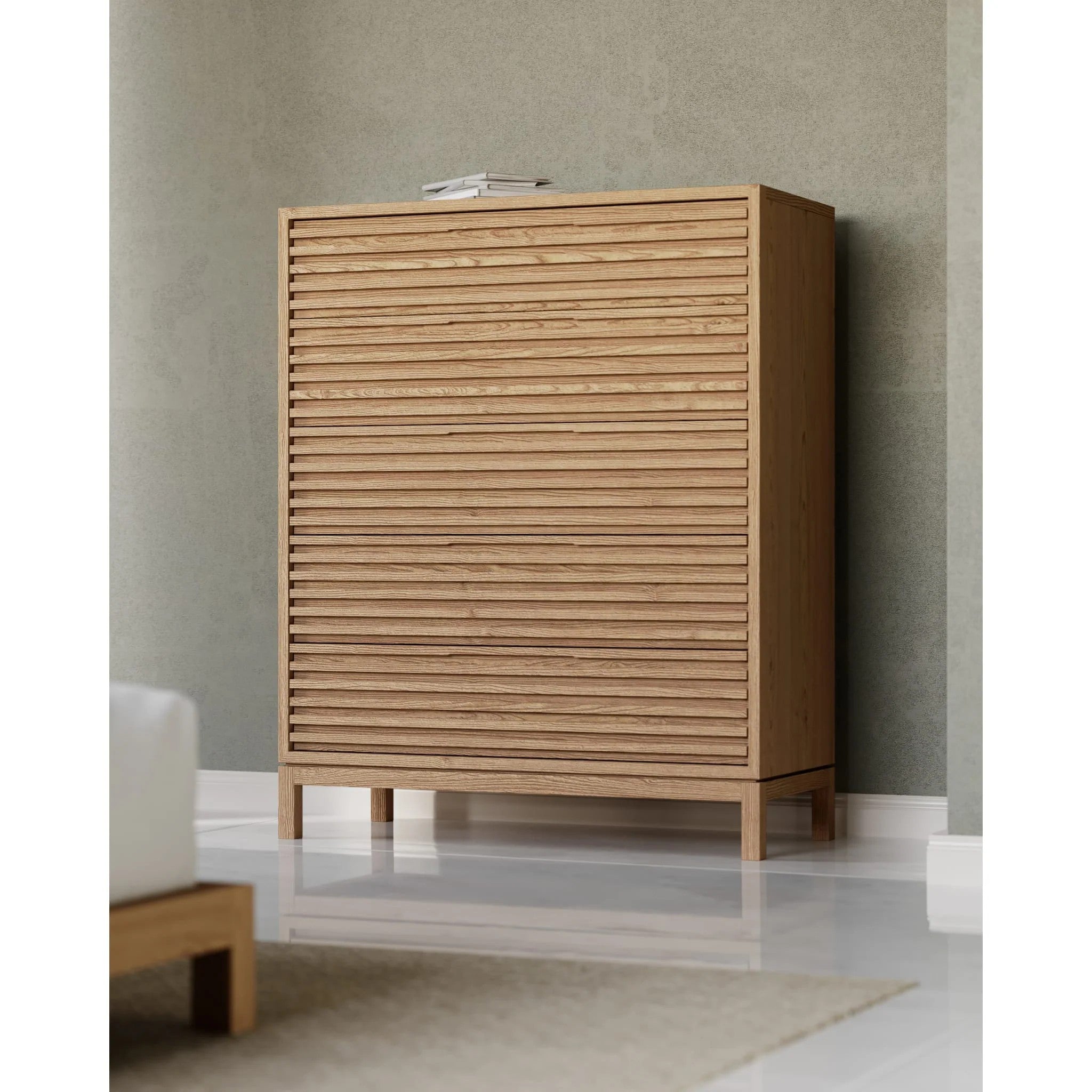 Tanner Collection Ash Wood Bedroom Set - Natural Tone Flaxen Finish - Clearance