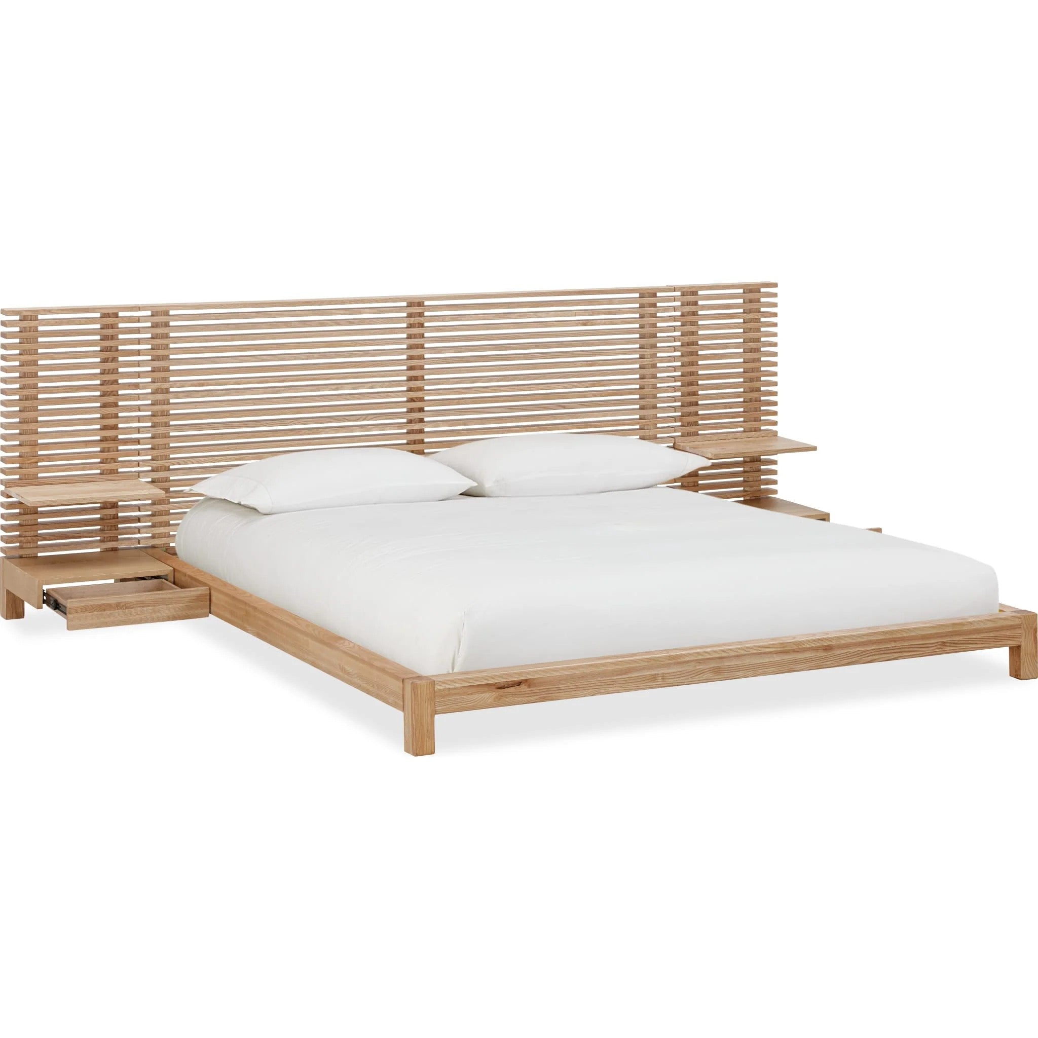 Tanner Collection Ash Wood Bedroom Set - Natural Tone Flaxen Finish - Clearance
