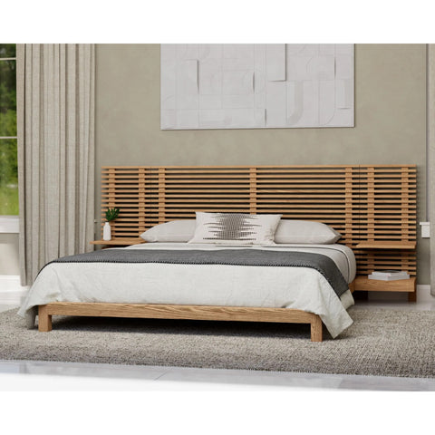 Tanner Collection Ash Wood Bedroom Set - Natural Tone Flaxen Finish - Clearance