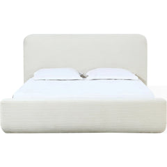 Wisteria Upholstered Queen Platform Bed in Frosty Corduroy - Clearance Sale