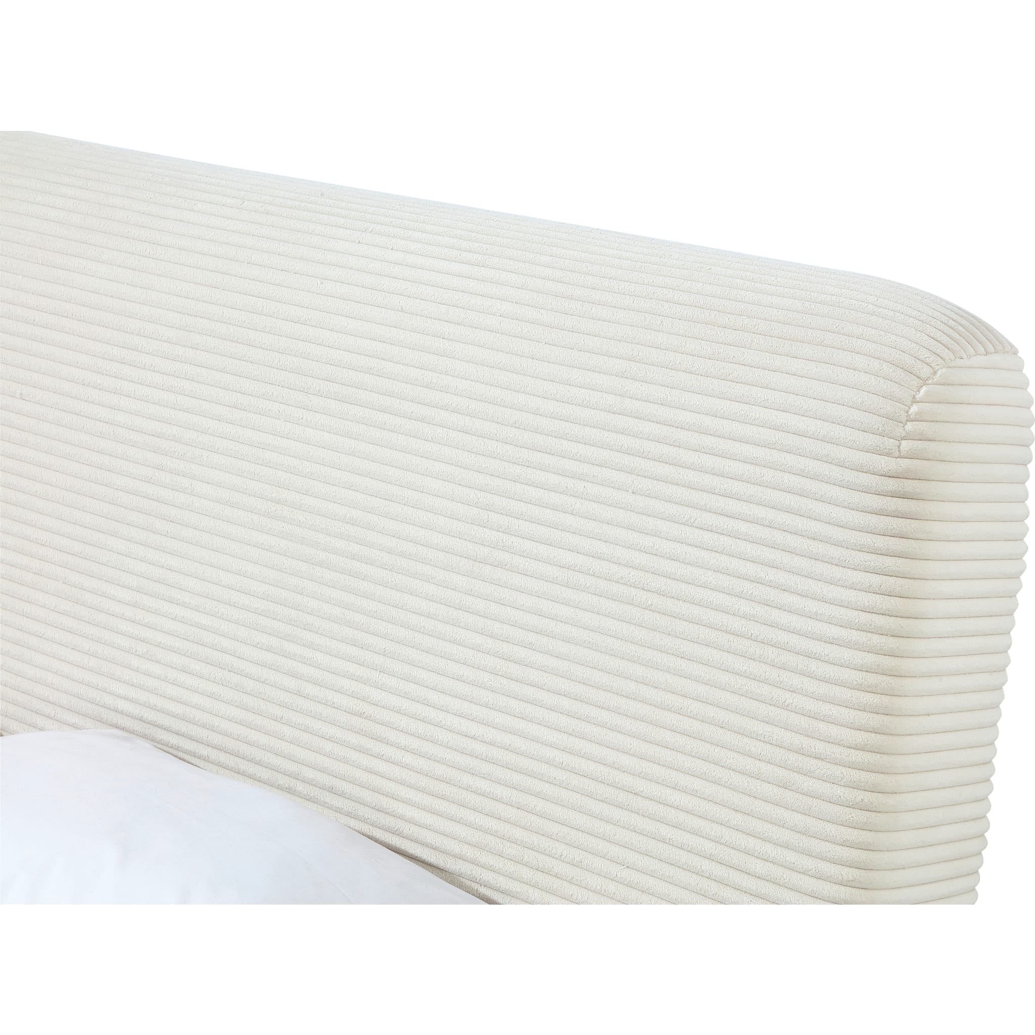 Wisteria Upholstered Queen Platform Bed in Frosty Corduroy - Clearance Sale