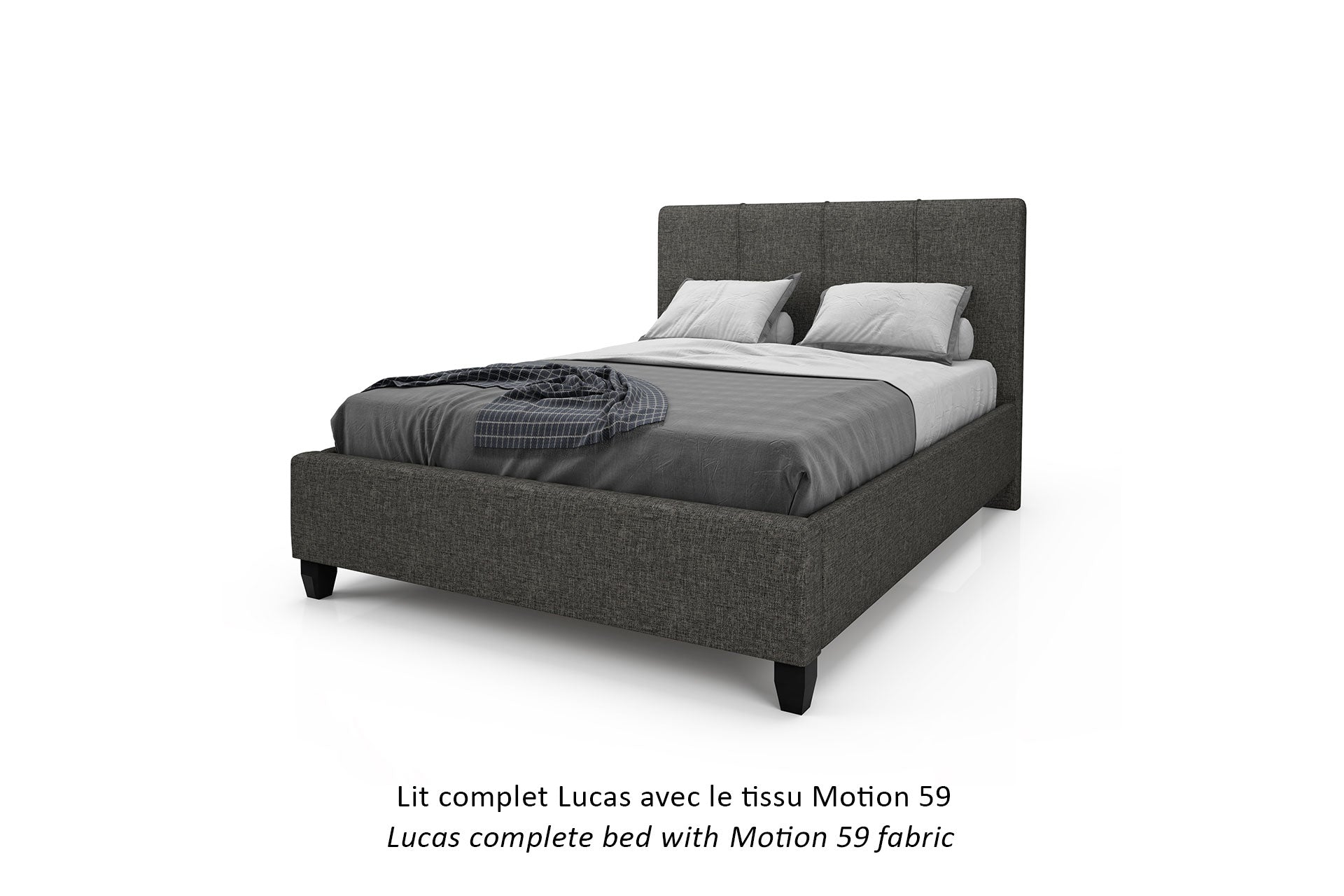 "Lucas" Upholstered Bed - Made in Canada