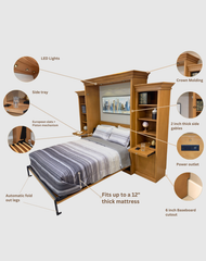 Monte Carlo Solid Wood Verticle Wallbed by Cabinetbed Inc.