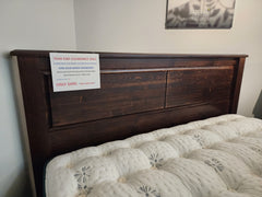 YEAR END CLEARANCE   King Size Solid Wood Headboard Only - Black Walnut Finish